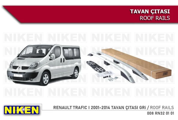 Renault Trafic 1 Tavan Çıtası Port Bagaj Taşıyıcı Gri Uzun Şase 2 ürün görseli 1