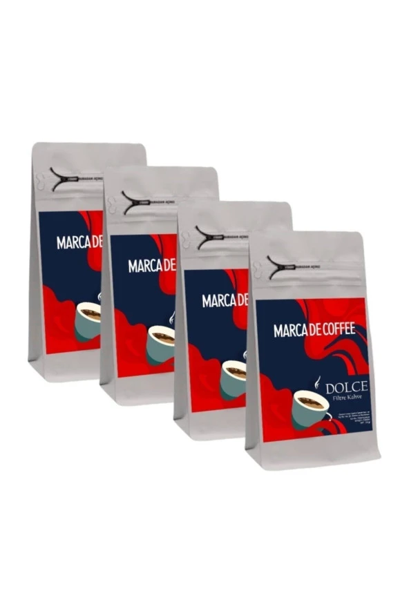 MARCA DE COFFEE Dolce Filtre Kahve 250 Gr X 4 Adet ( 1000 Gr) ürün görseli 1