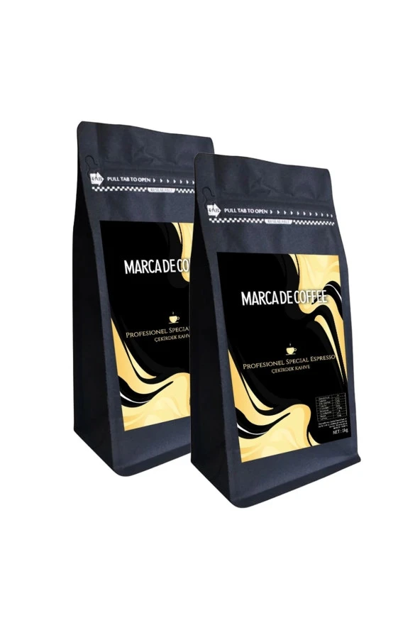 MARCA DE COFFEE Profesionel Special Espresso Çekirdek Kahve 2 X 1 Kg ürün görseli 1