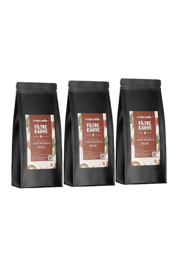 AMBRUVASE Ambruvase Filtre Kahve 250 Gr 3 Adet ürün görseli 1