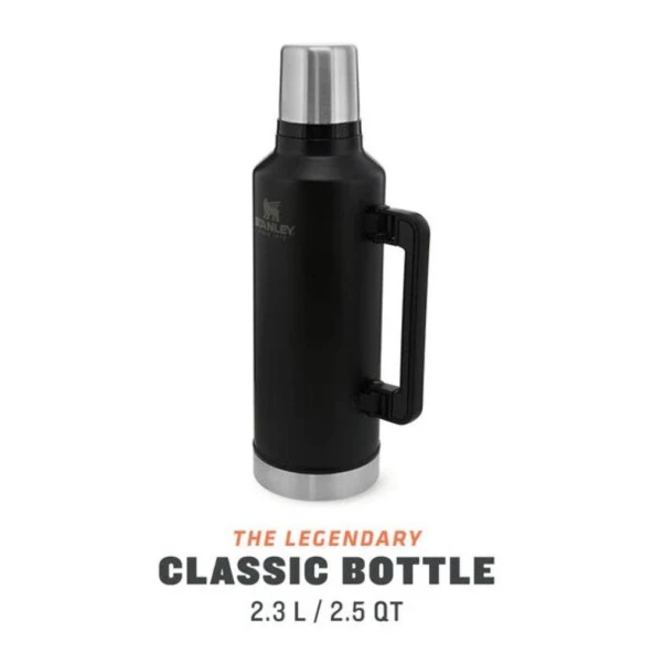 Stanley Classic Legendary Matte Black 2.3 Litre Termos - Resim 3