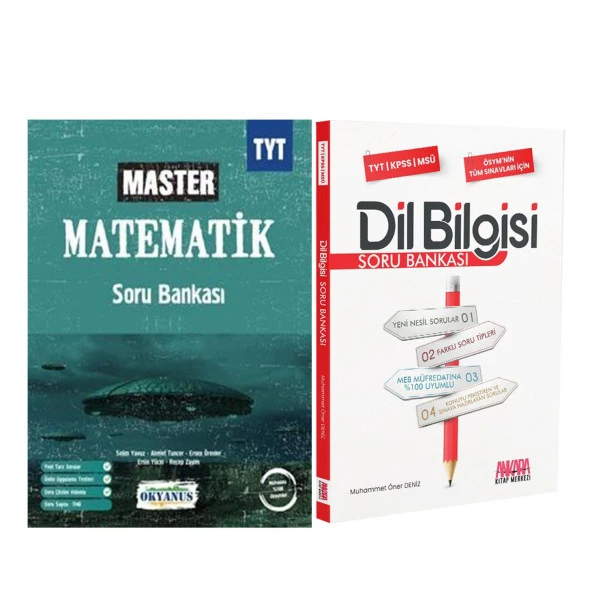 Okyanus TYT Master Matematik ve AKM Dil Bilgisi Soru Bankası Seti 2 Kitap ürün görseli 1