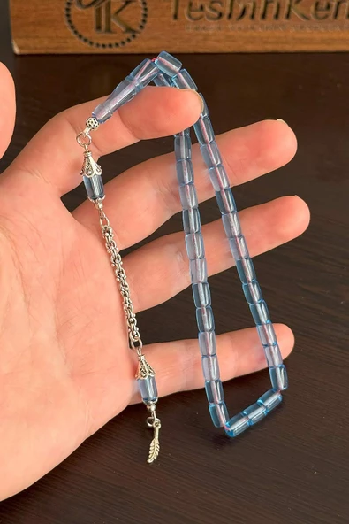 Günlük Kullanım Boy Açık Mavi Uçak Camı Tesbih ürün görseli 1