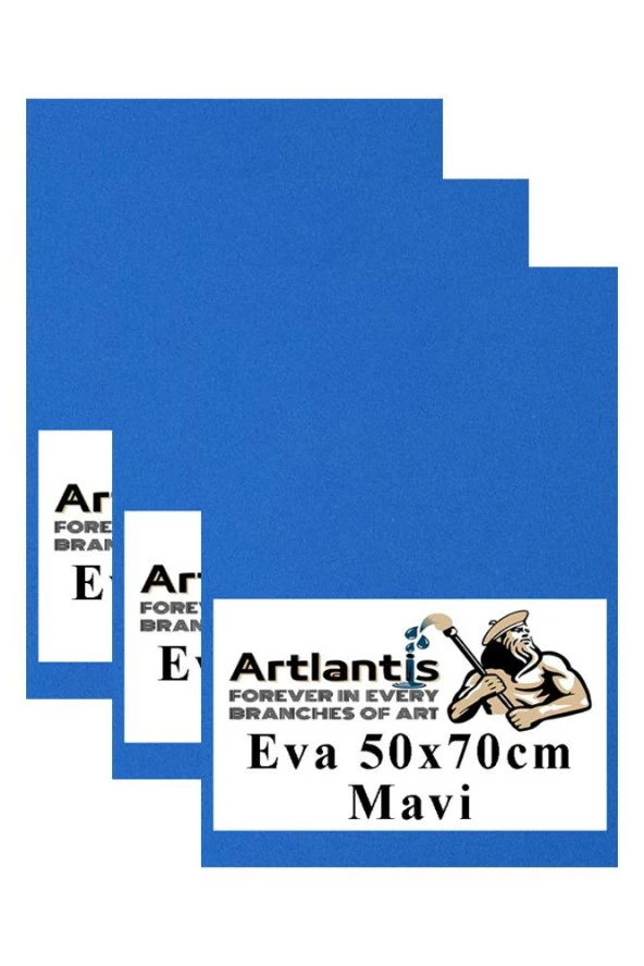 Mavi Eva 50x70 cm 3 Adet Eva Süngeri Okul Kreş Anasınıfı Elişi Etkinlikleri ürün görseli 1