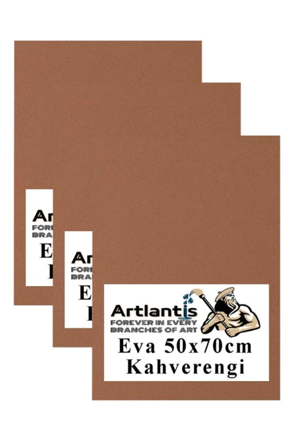 Kahverengi Eva 50x70 cm 3 Adet Eva Süngeri Okul Kreş Anasınıfı Elişi Etkinlikleri ürün görseli 1
