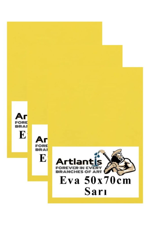 Sarı Eva 50x70 cm 3 Adet Eva Süngeri Okul Kreş Anasınıfı Elişi Etkinlikleri ürün görseli 1
