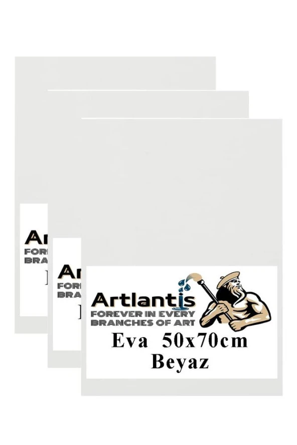 Beyaz Eva 50x70 cm 3 Adet Eva Süngeri Okul Kreş Anasınıfı Elişi Etkinlikleri ürün görseli 1