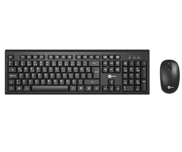 Lenovo Lecoo KW200 Kablosuz Siyah Klavye ve Mouse Seti ürün görseli 1