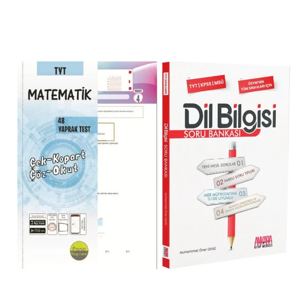 Pano TYT Matematik Yaprak Test ve AKM Dil Bilgisi Soru Bankası Seti 2 Kitap ürün görseli 1