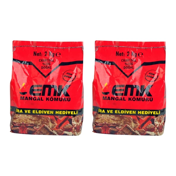 EMK Mangal Kömürü 2 Kg x 2 Adet - Resim 2