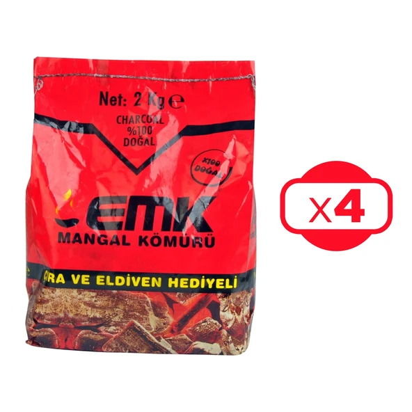 EMK Mangal Kömürü 2 Kg x 4 Adet ürün görseli 1