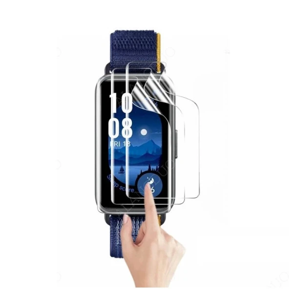 Rova Xiaomi Band 8 Active  2 Adet Uyumlu Şeffaf Ultra koruyucu Nano Jelatin ürün görseli 1