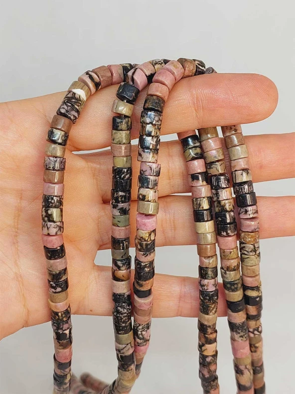 Rodonit Taşı Şekilli 3x6mm Dizi (49346) ürün görseli 1