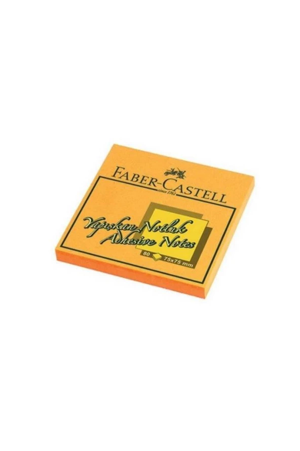 Faber Castell Not Kağıdı 75*75 Yapışkanlı Turuncu ürün görseli 1