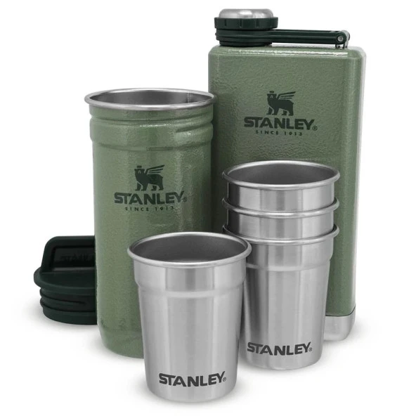 Stanley Adventure Çelik Shot Bardak ve Matara Seti - Hammertone Green ürün görseli 1