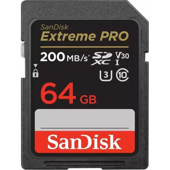 Sandisk Extreme Pro SDSDXXU-064G-GN4IN 64GB 200MB/S Sdxc Hafıza Kartı ürün görseli 1