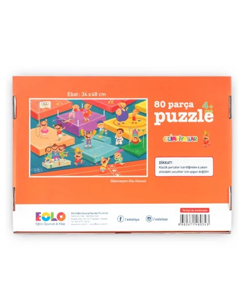 Eolo 80 Parça Yer Puzzle Olimpiyatlar 4+ - Resim 2