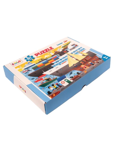 Eolo 80 Parça Yer Puzzle Liman 4+ - Resim 4
