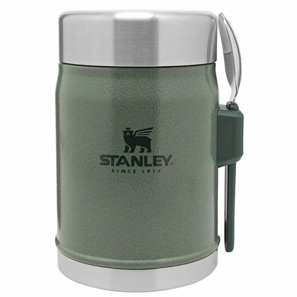 Stanley Klasik Paslanmaz Çelik Yemek Termosu Kaşıklı 0,40 LT - Hammertone Green ürün görseli 1