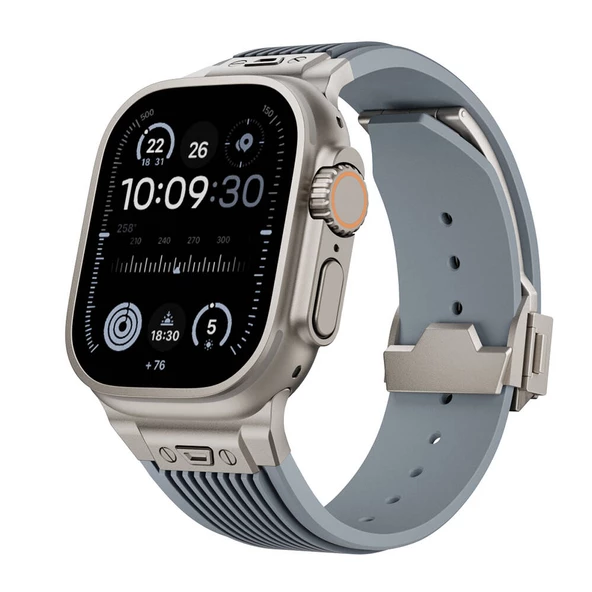 Watch Ultra 49mm Uyumlu KRD-113 Spor Görünümlü Silikon Kordon ürün görseli 1