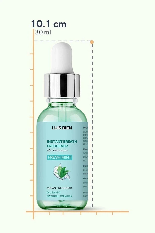 Luis Bien Nane Aromalı Vegan Ağız Bakım Suyu-ağız Kokusu Önleyici Damla 30 ml ürün görseli 1