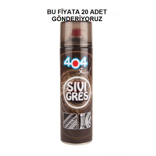 404-SIVI GRES, 400 ML,  BU FİYATA 20 ADET GÖNDERİYORUZ,  YAĞLAYICI SPREY ürün görseli 1