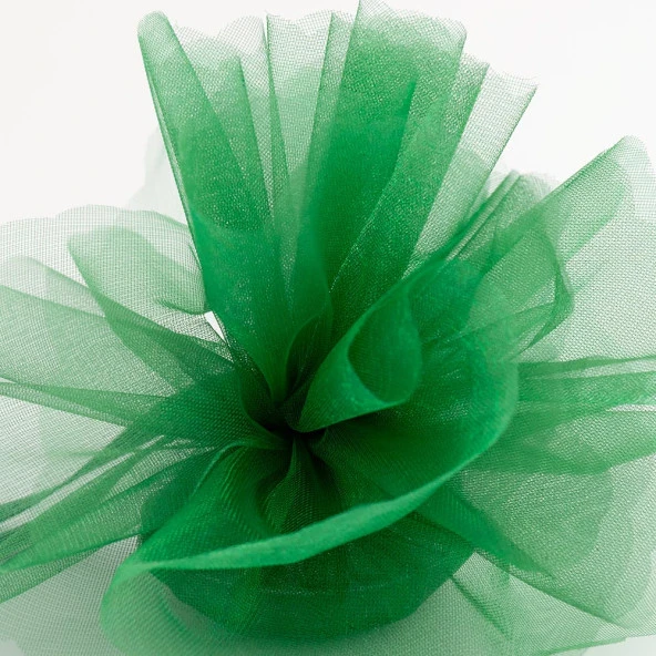 27 METREX70 CM KOYU YEŞİL SÜSLEME TÜLÜ KOYU YEŞİL TÜL ARABA DÜĞÜN DEKOR TÜL GREEN DECORATION TULLE ürün görseli 1