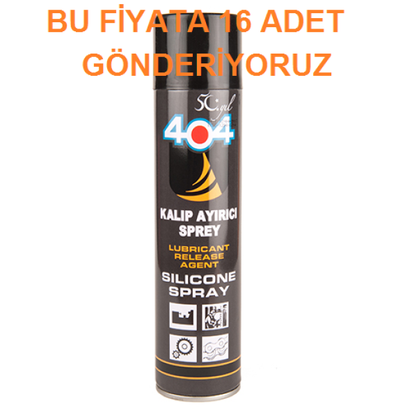 KALIP AYIRICI, 400 ML ,BU FİYATA,20 ADET GÖNDERİYORUZ, SİLİCONE SPRAY ürün görseli 1