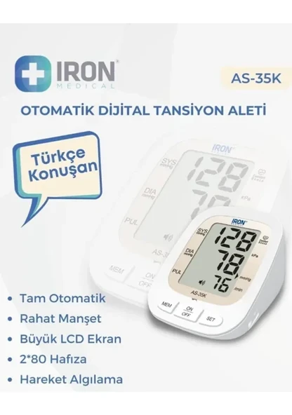 Iron AS-35K Koldan Konuşan Dijital Tansiyon Aleti ürün görseli 1