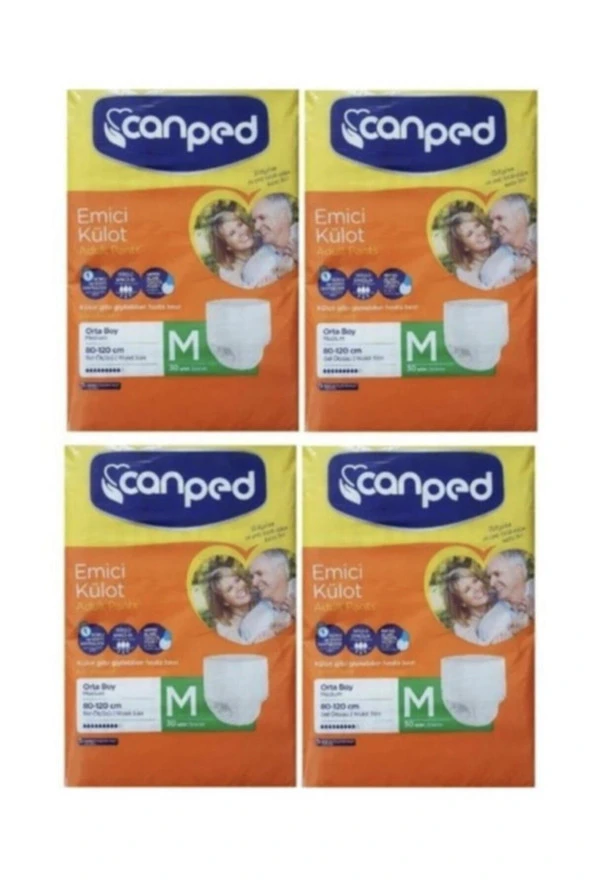 CANPED Emici Külot Orta (Medium) 4X30'Lu 120 Adet Hasta Bezi ürün görseli 1