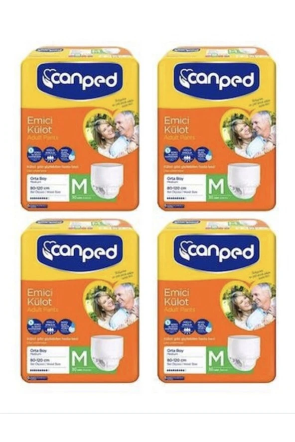 CANPED Emici Külot Orta (Medium) 4X30'Lu 120 Adet Hasta Bezi ürün görseli 1