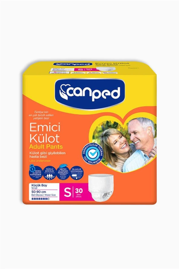 CANPED 30Lu Emici Külotlu Bez Small Küçük Beden 30 Adet ürün görseli 1