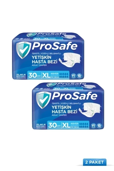 Prosafe Belbantlı Ekstra Büyük Boy XL 30'lu 2 Adet Hasta Bezi ürün görseli 1