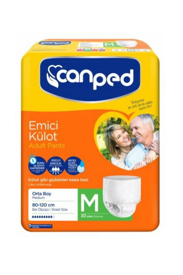CANPED Emici Külot Hasta Bezi Orta Boy (M) 30'Lu ürün görseli 1