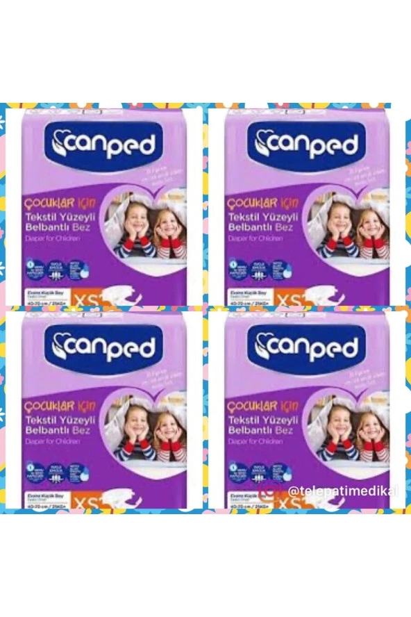 CANPED Xsmall Cırtlı Hasta Bezi 120 Li ürün görseli 1