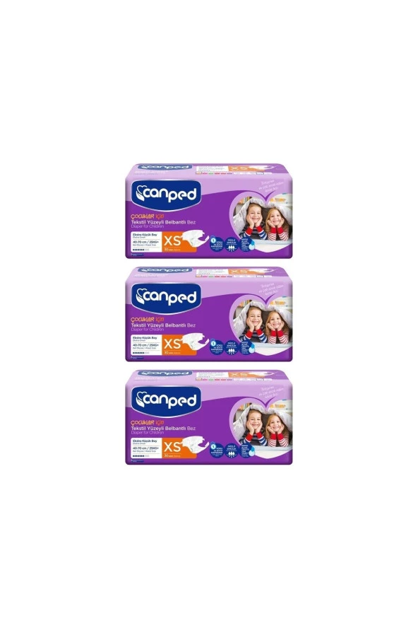 CANPED Belbantlı Tekstil Hasta Bezi Ekstra Küçük (Xs) 30'Lu 3 Paket ürün görseli 1