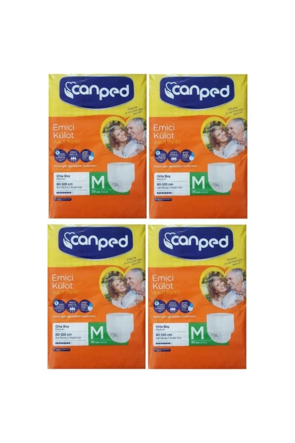 Canped Emici Külot Orta Boy M 30'lu 4 Adet Hasta Bezi ürün görseli 1