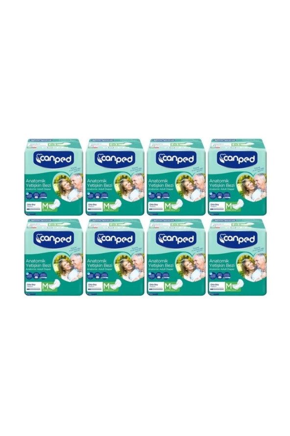 CANPED Anatomik Hasta Bezi Orta Boy(M) 10'Lu 8 Paket 80 Adet ürün görseli 1