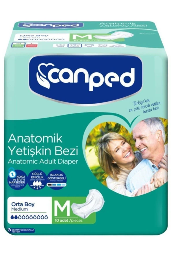 CANPED Anatomik Yetişkin Hasta Alt Bezi Orta Boy (M)10 Adet ürün görseli 1