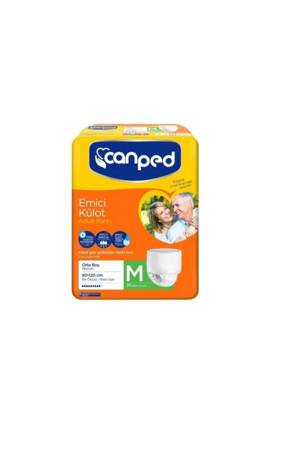 CANPED Emici Külot Hasta Bezi Orta Boy (Medium) 30'Lu Yetişkin Bezi ürün görseli 1