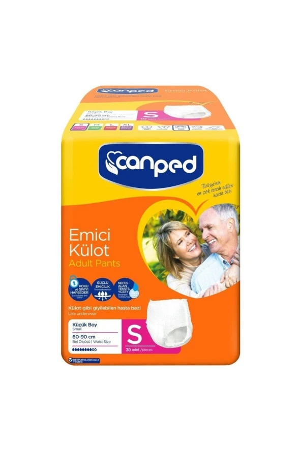 CANPED Emici Külot Hasta Bezi Küçük Boy (Small) 30'Lu Yetişkin Bezi ürün görseli 1