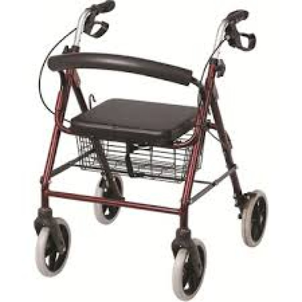 Rolatör Tekerlekli Yürüteç Hasta Yaşlı Oturaklı 4 Tekerli 120 Kg Taşıma Kapasiteli ürün görseli 1