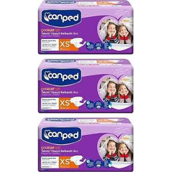 CANPED Belbantlı Tekstil Hasta Bezi Ekstra Küçük 25-55Kg (Xs) 30Lu 3Paket ürün görseli 1