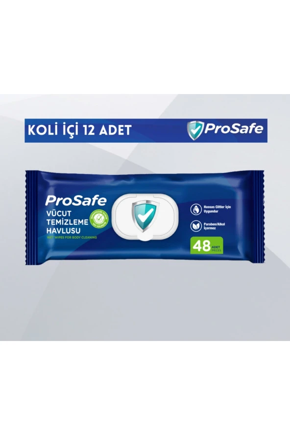 PROSAFE Yetişkin,Hasta Vücut Temizleme Havlusu Paket Içi Adet: 48 Koli Içi Adet:12 ürün görseli 1