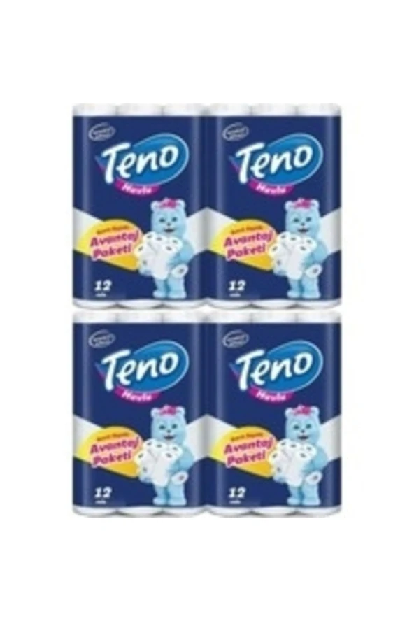 TENO Ultra Kağıt Havlu Çift Katlı 12'Li Paket (4'Lü Set) ürün görseli 1