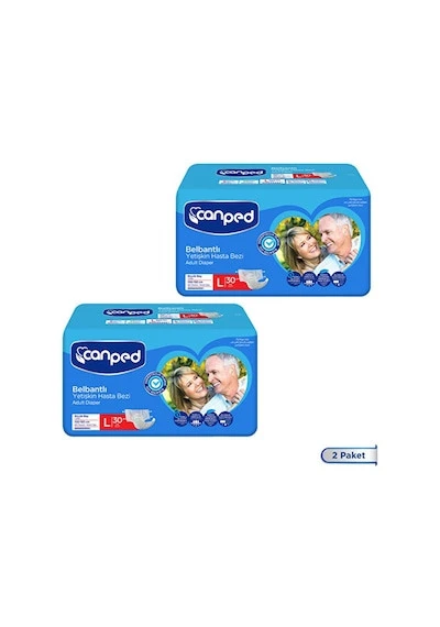 Canped Belbantlı Hasta Bezi Büyük Boy Large 60 Adett ürün görseli 1