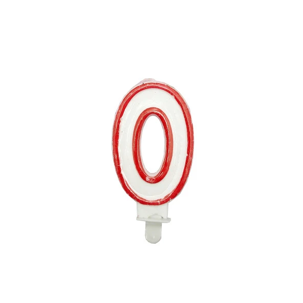 Sıfır Rakamlı Doğum Günü Pasta Mumu ( 7X3) cm - Sayılı Mum - Pasta Süsü ürün görseli 1