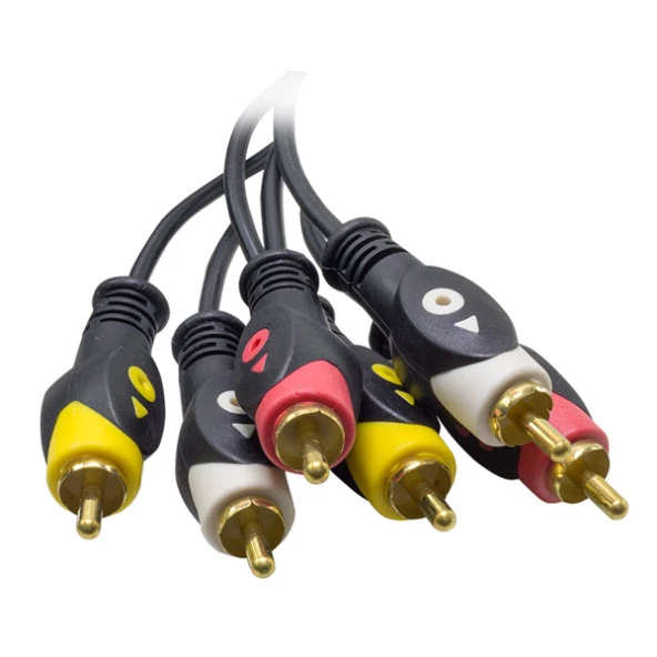 Powermaster PM-11047 3 RCA TOS 3 Metre Kablo Video Audio Stereo Ses ürün görseli 1