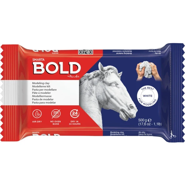 Smarta Seramik Hamuru Bold Beyaz 500 Gram Seramik Hamuru ürün görseli 1