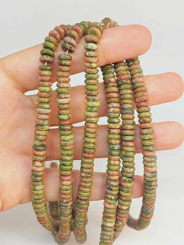 Unakit Taşı Rondela Kesim 6x1.5mm Dizi (49406) ürün görseli 1